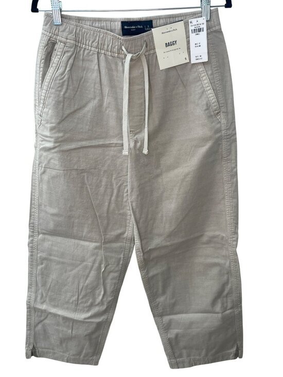 Abercrombie & Fitch Other - Abercrombie & Fitch Baggy Fit Beige Drawstring Pants Men's Sz S 29x29 $90 NWT